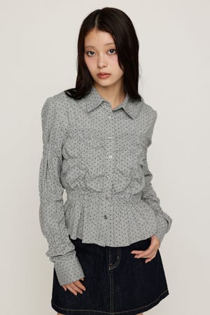 RANDOM SHIRRING CUT トップス