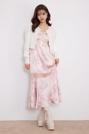 レーストリミングキャミワンピース