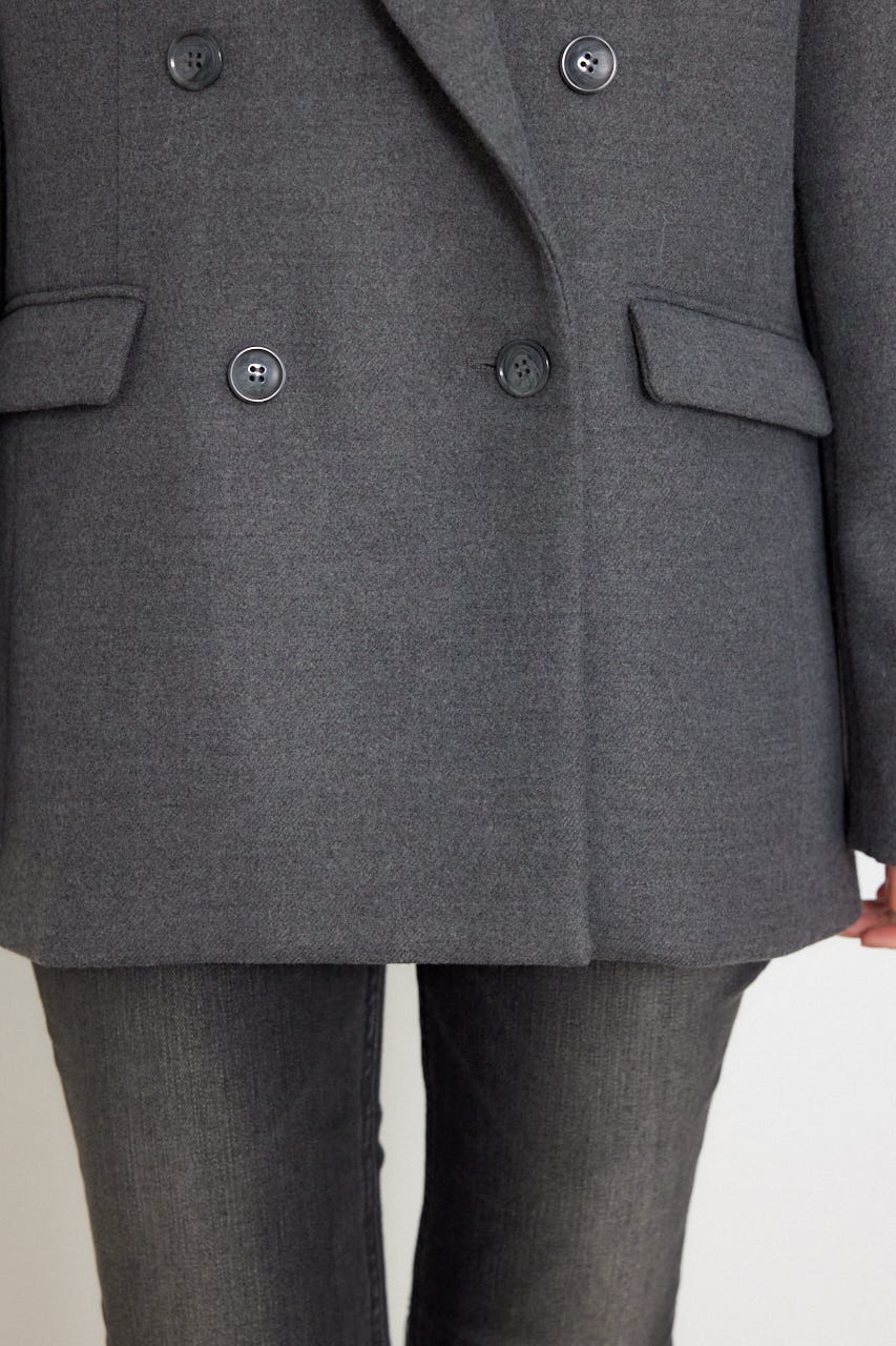 ダブルテーラードジャケット GRY S