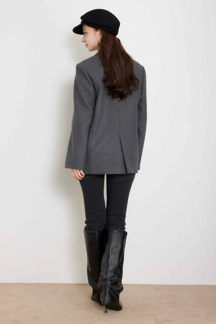 ダブルテーラードジャケット GRY S
