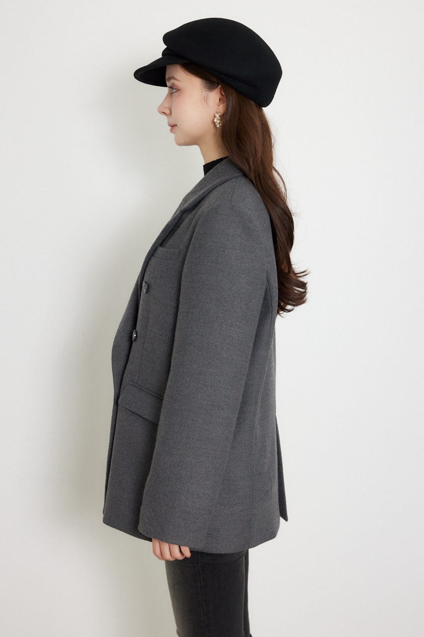 ダブルテーラードジャケット GRY S