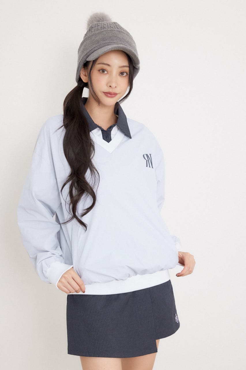 【一部店舗・WEB限定】【RIENDA GOLF】オリジナルロゴスニードジャケット L/BLU S
