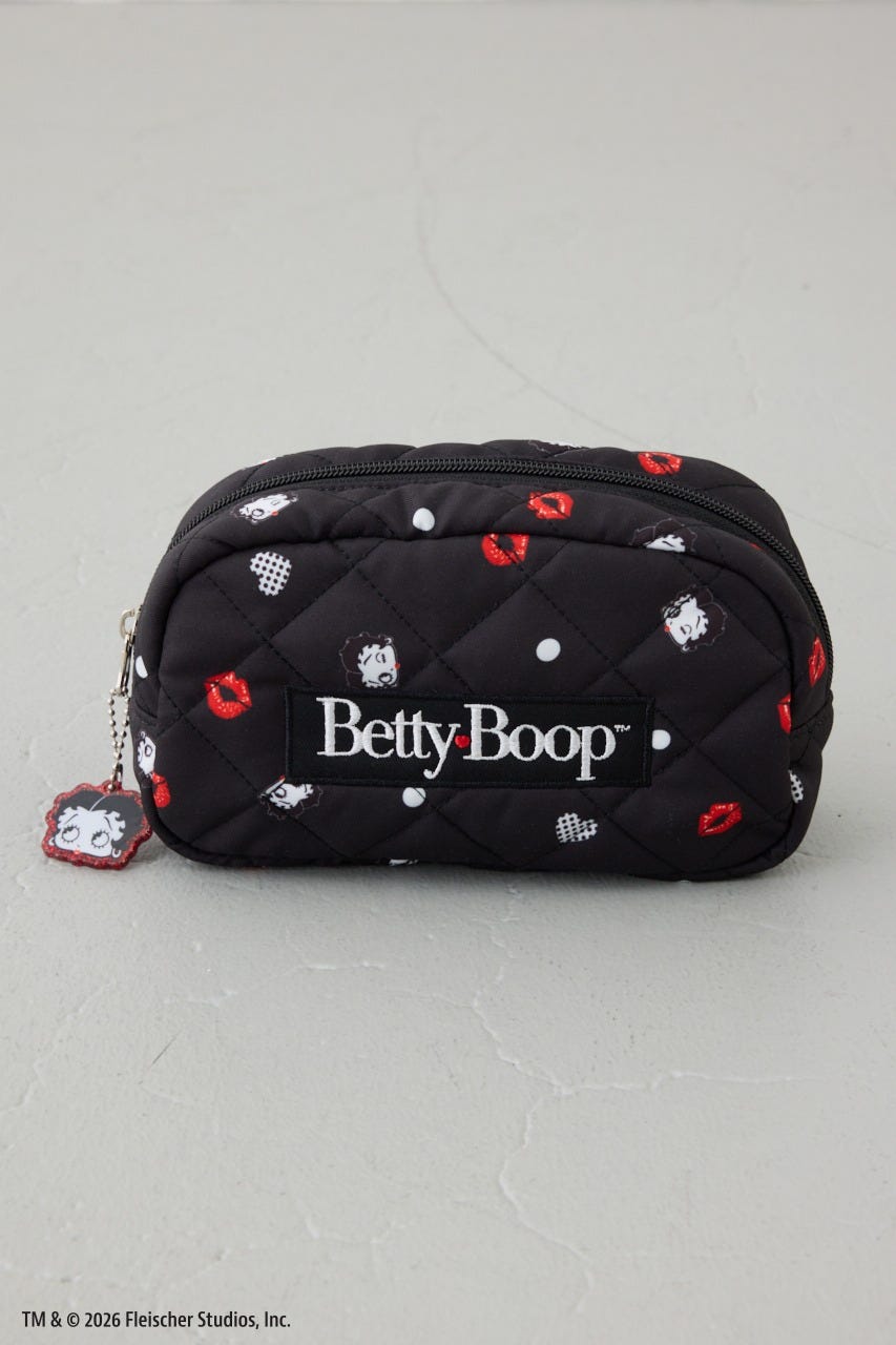 【Betty Boop(TM)×AZUL】ポーチ BLK FREE
