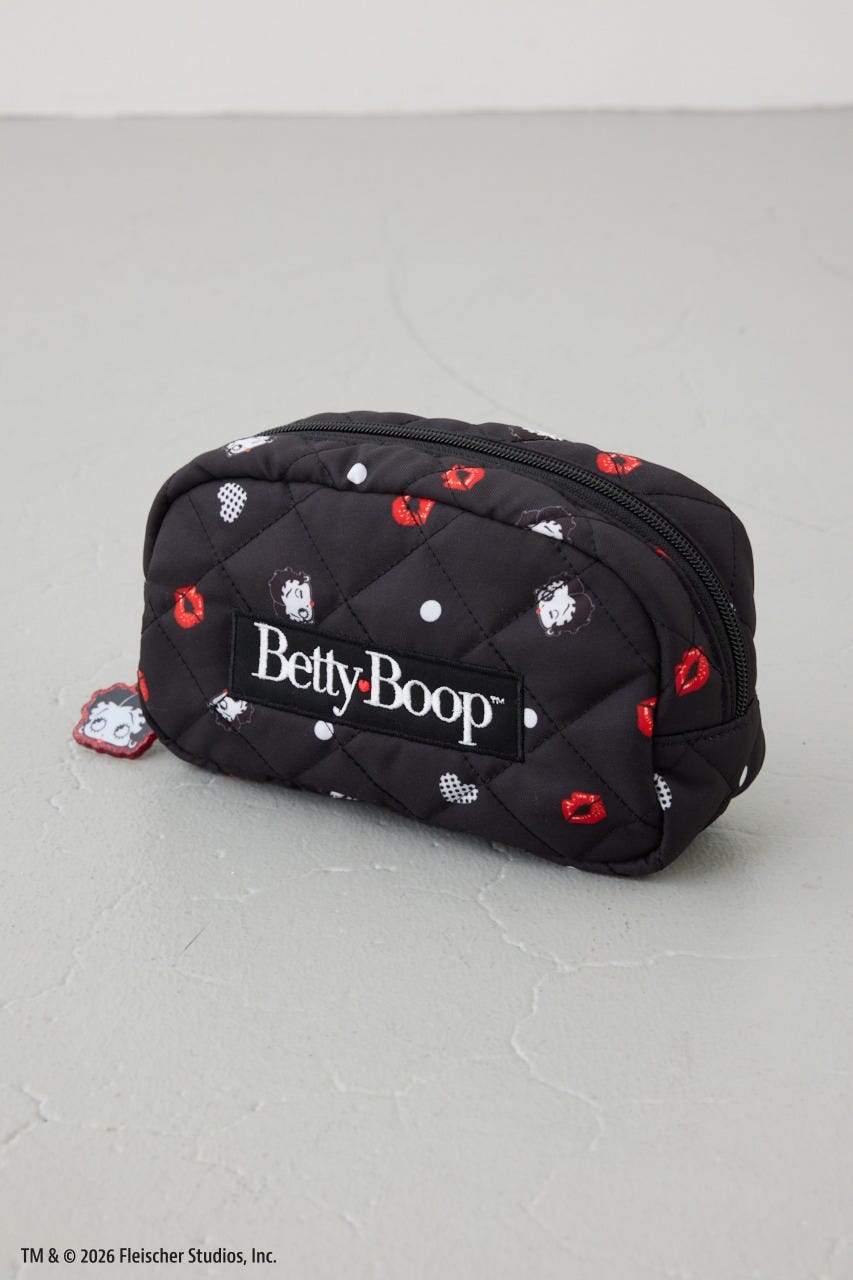 【Betty Boop(TM)×AZUL】ポーチ BLK FREE