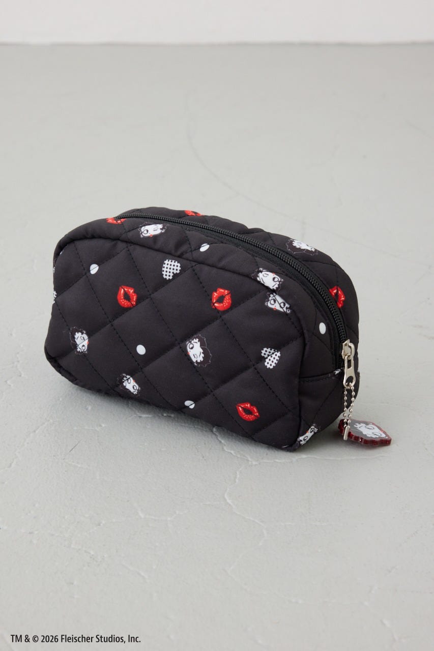 【Betty Boop(TM)×AZUL】ポーチ BLK FREE