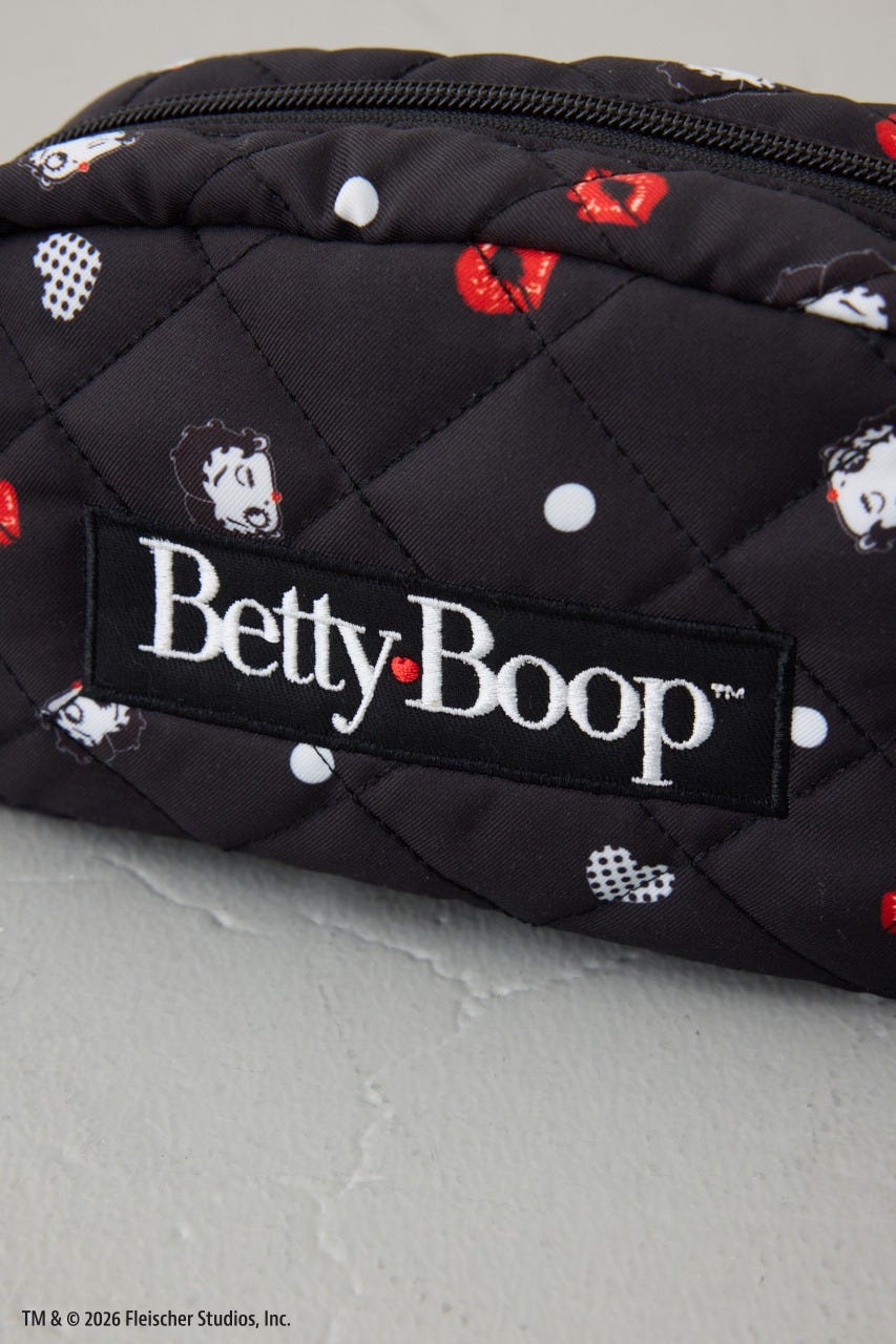 【Betty Boop(TM)×AZUL】ポーチ BLK FREE