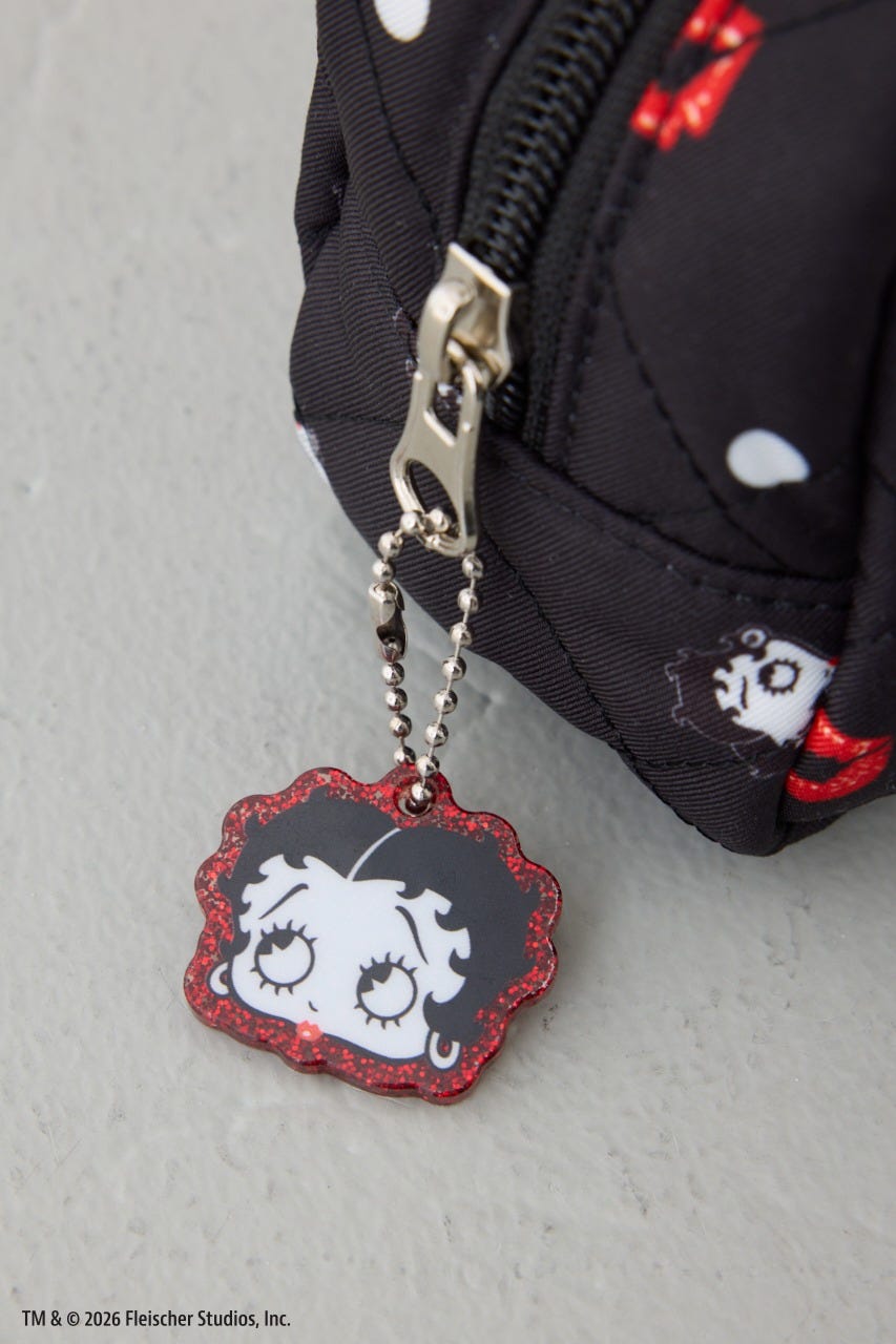【Betty Boop(TM)×AZUL】ポーチ BLK FREE
