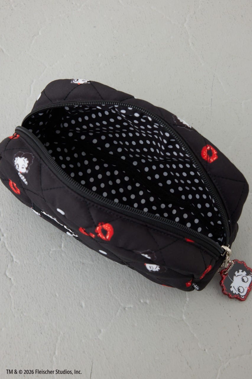 【Betty Boop(TM)×AZUL】ポーチ BLK FREE