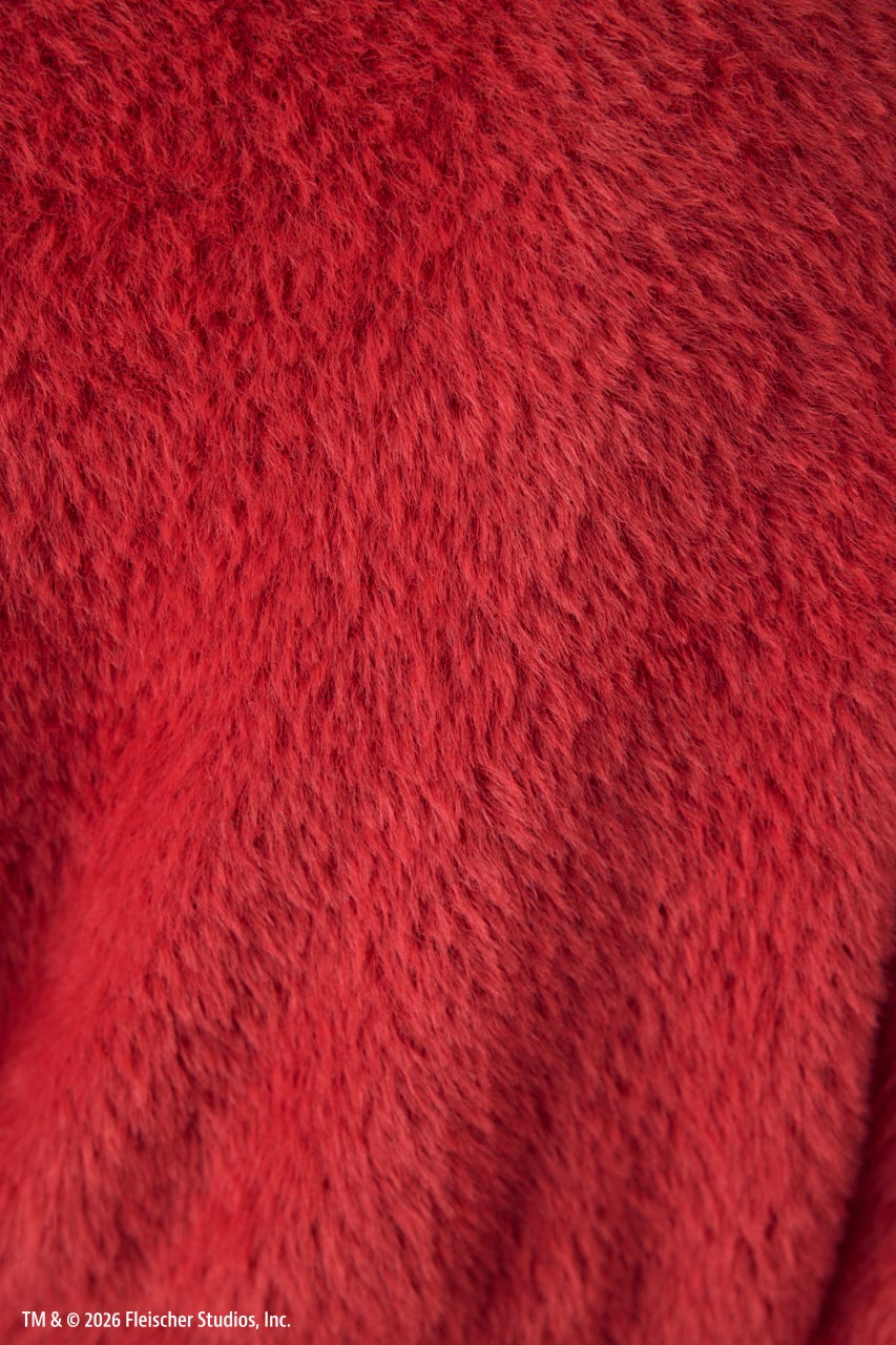 【Betty Boop(TM)×AZUL】シャギーニット RED FREE
