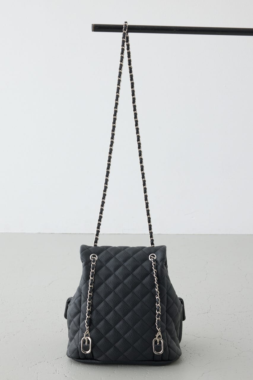 【ロングセラー】【WEB限定】3WAYキルティングリュック BLK FREE