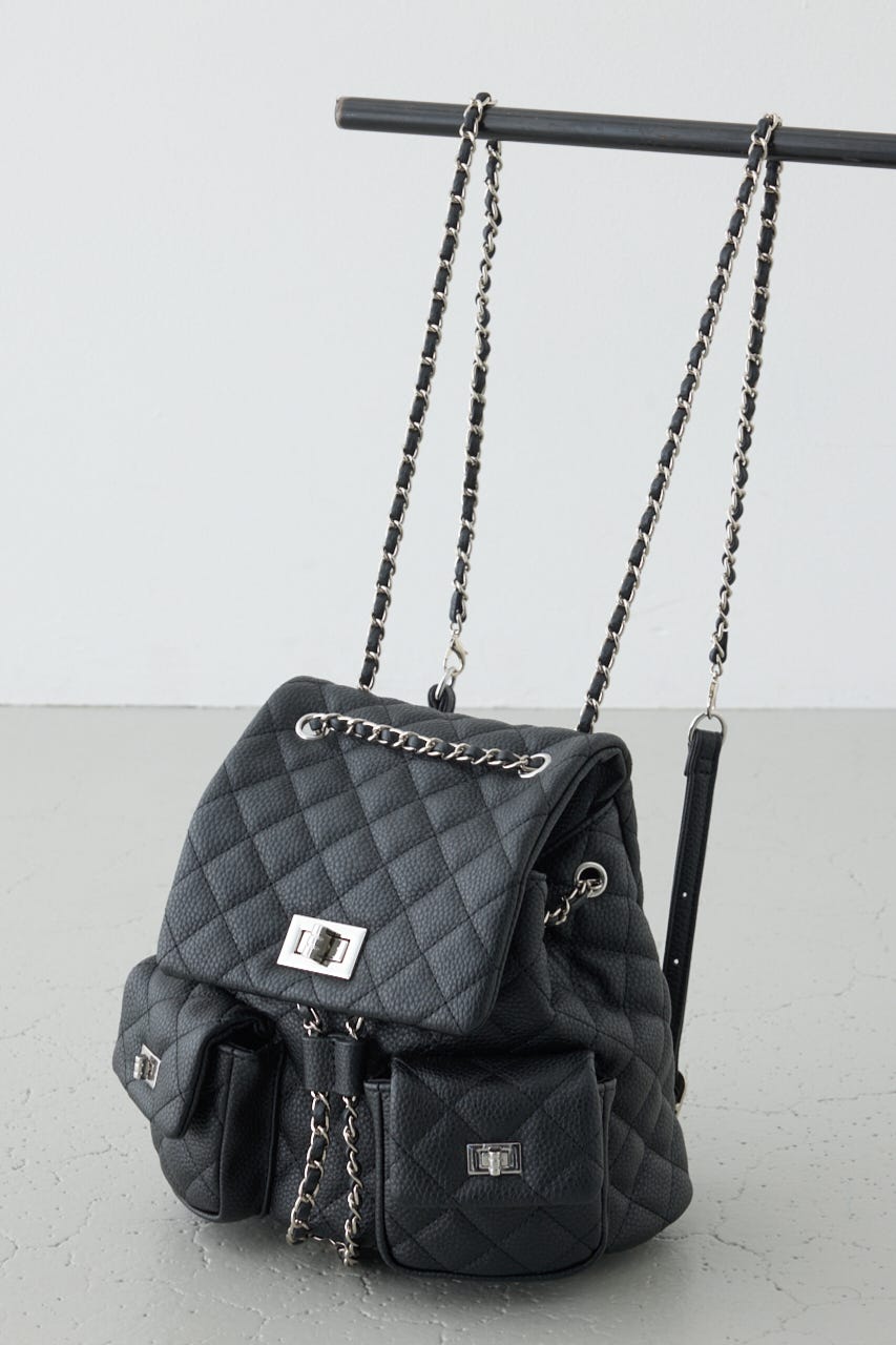 【ロングセラー】【WEB限定】3WAYキルティングリュック BLK FREE