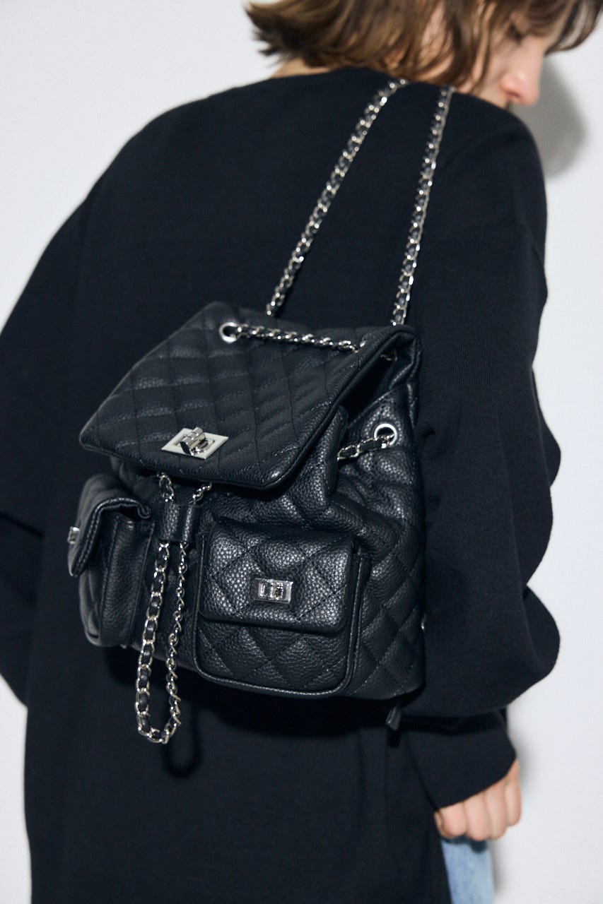 【ロングセラー】【WEB限定】3WAYキルティングリュック BLK FREE