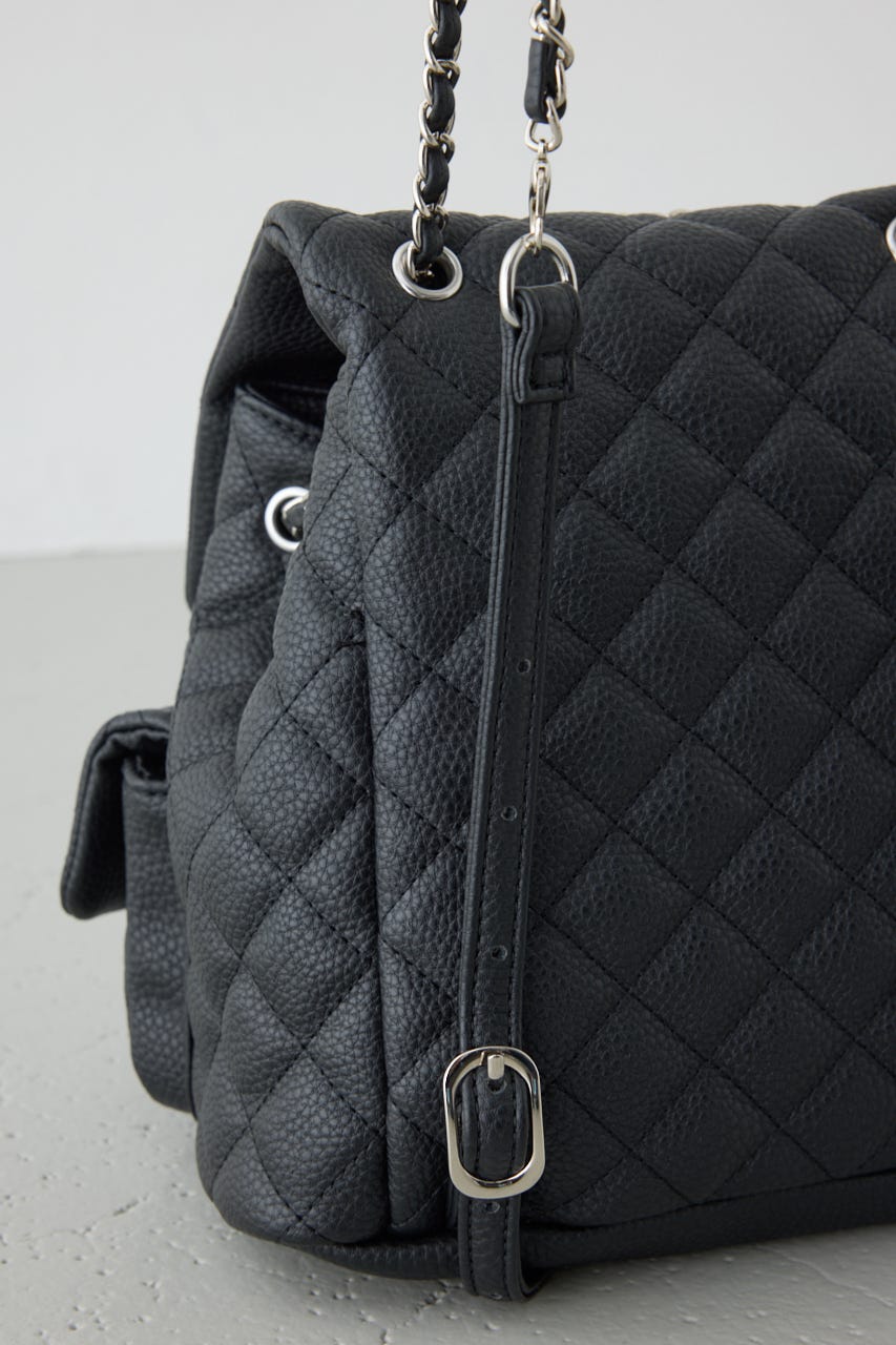 【ロングセラー】【WEB限定】3WAYキルティングリュック BLK FREE