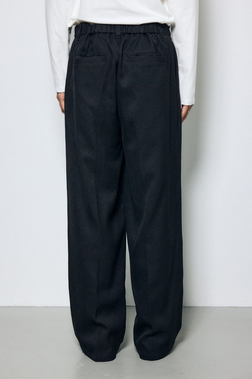 ウールライクツータックワイドパンツ BLK M