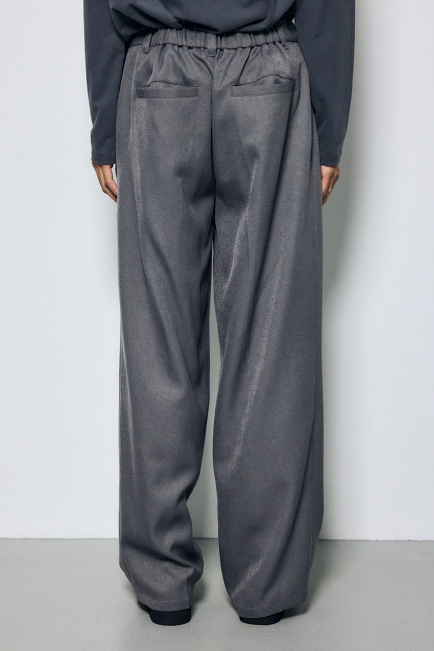 ウールライクツータックワイドパンツ T.GRY L