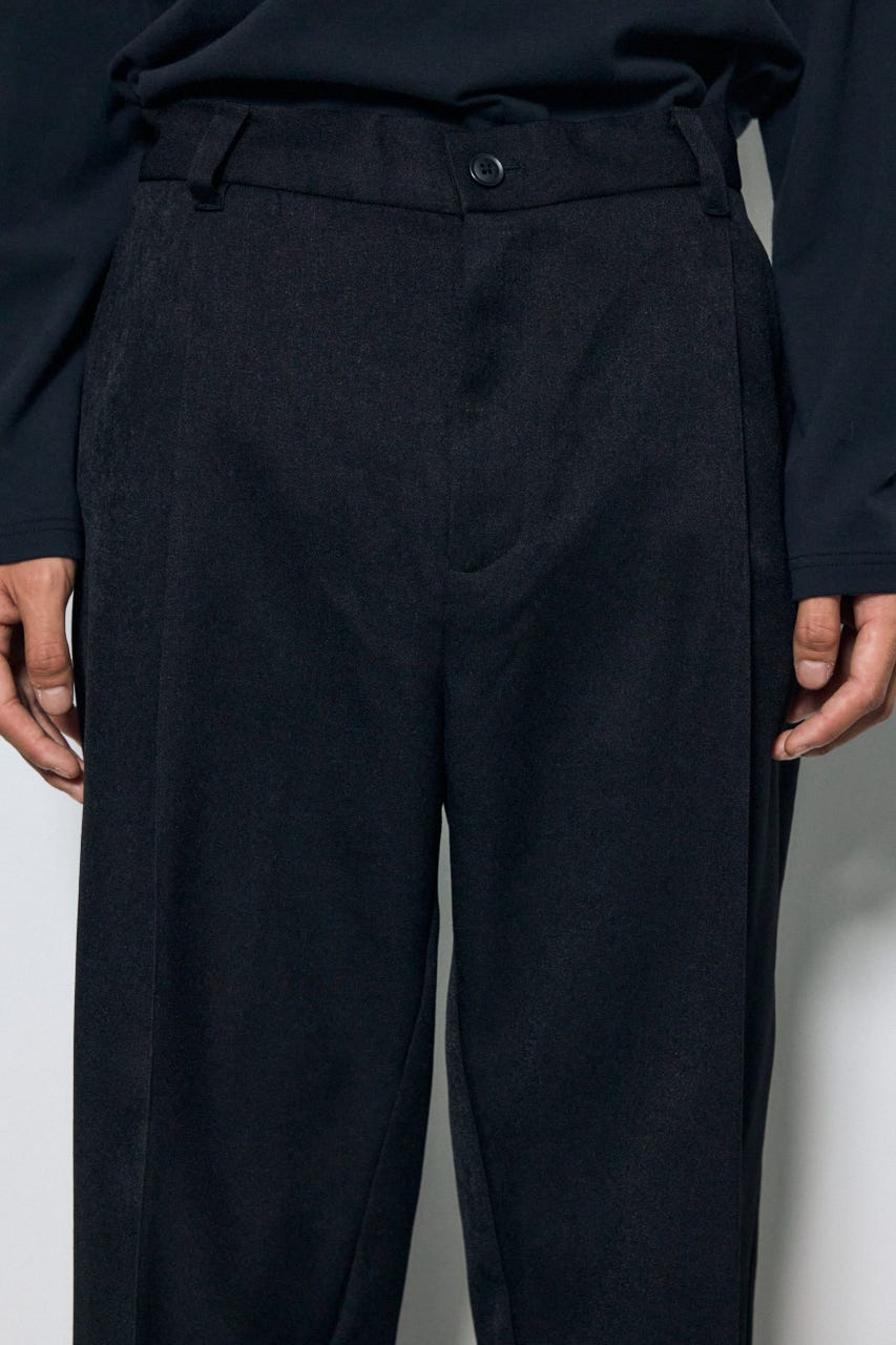 ウールライクテーパードパンツ BLK M