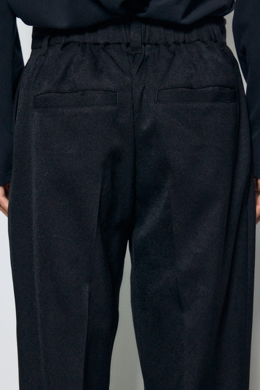 ウールライクテーパードパンツ BLK M