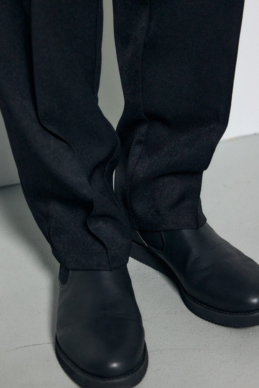 ウールライクテーパードパンツ BLK M