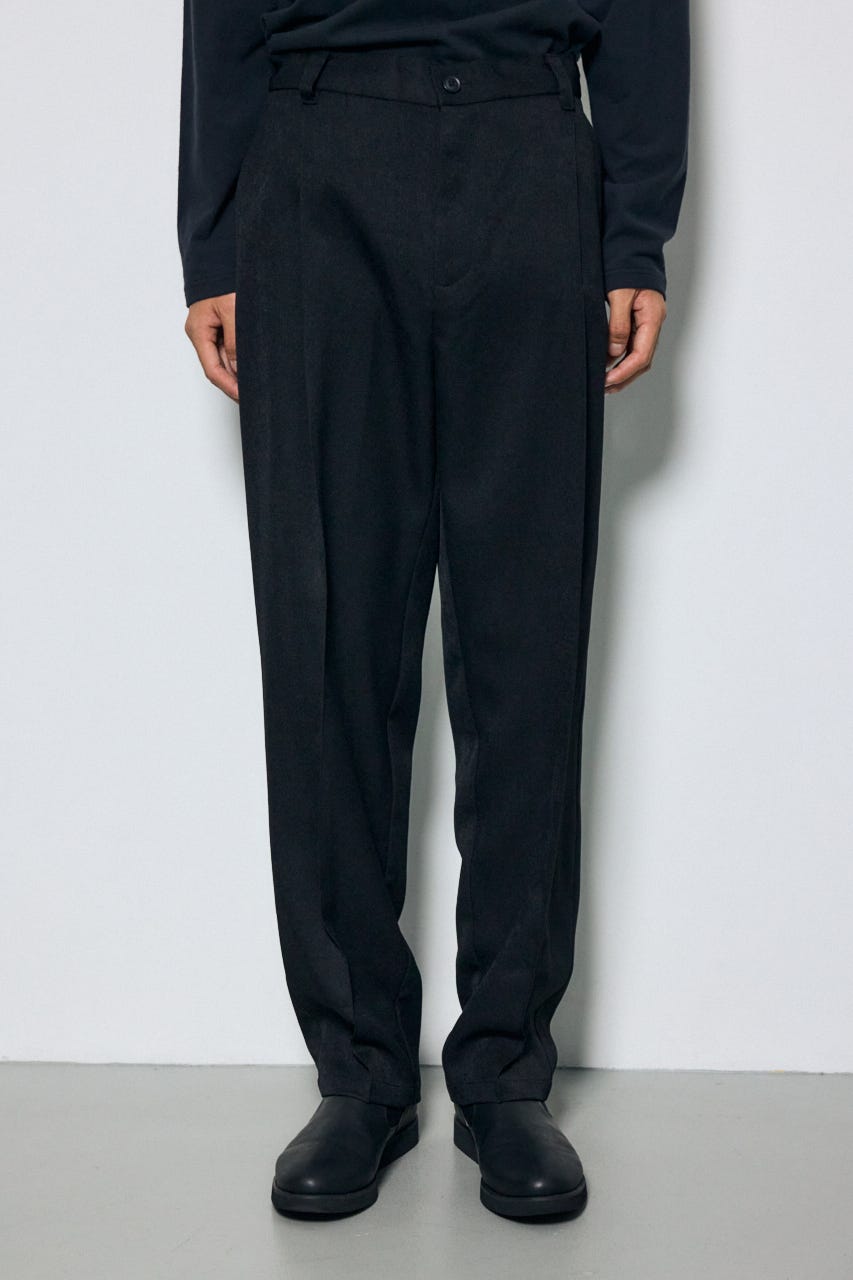 ウールライクテーパードパンツ BLK M