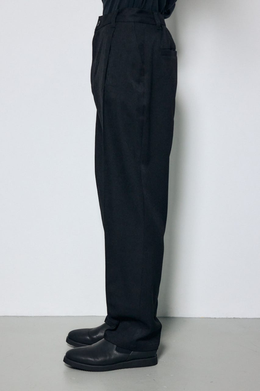 ウールライクテーパードパンツ BLK M