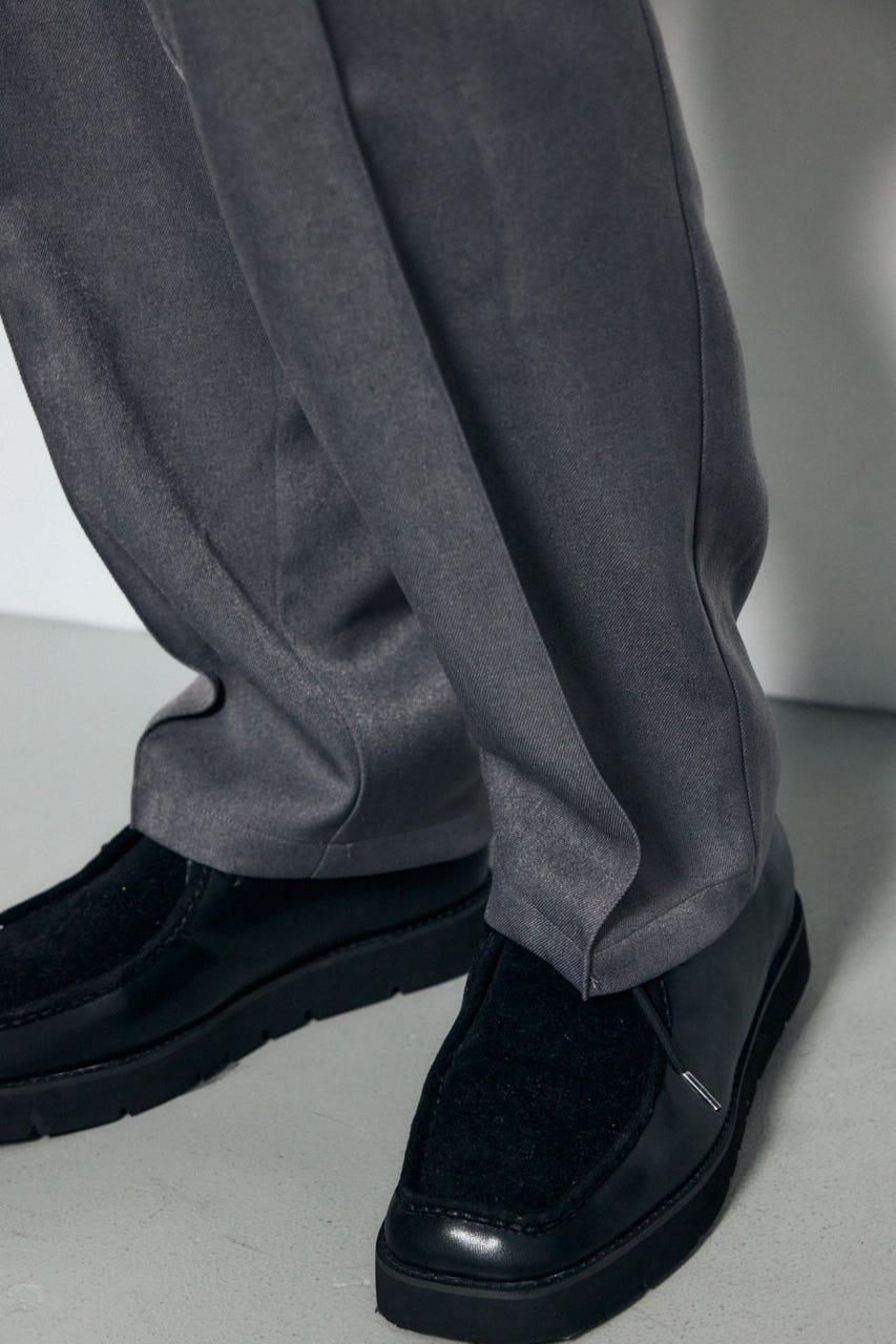 ウールライクテーパードパンツ T.GRY M