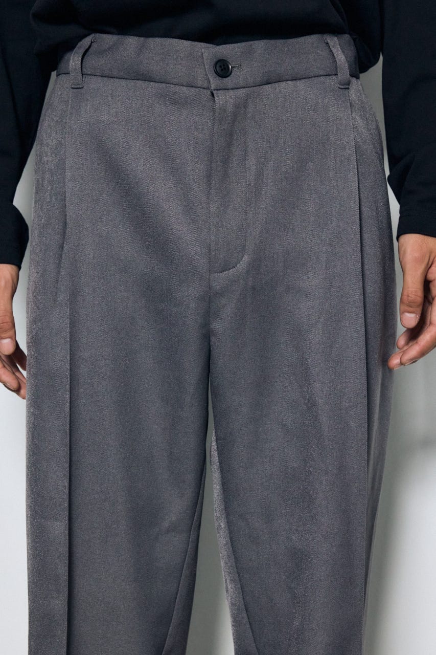 ウールライクテーパードパンツ T.GRY M