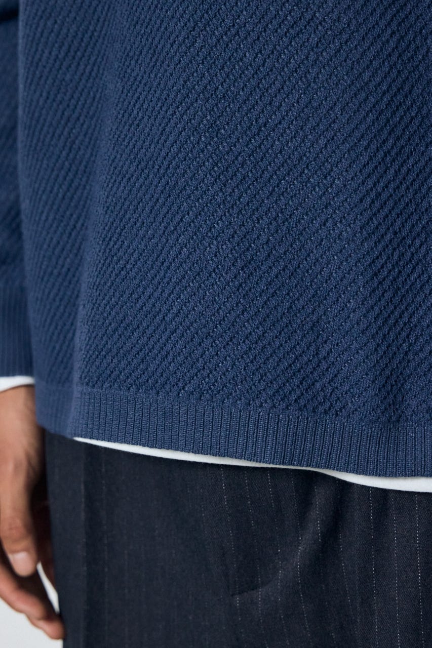 レイヤードニットトップスセット BLU M