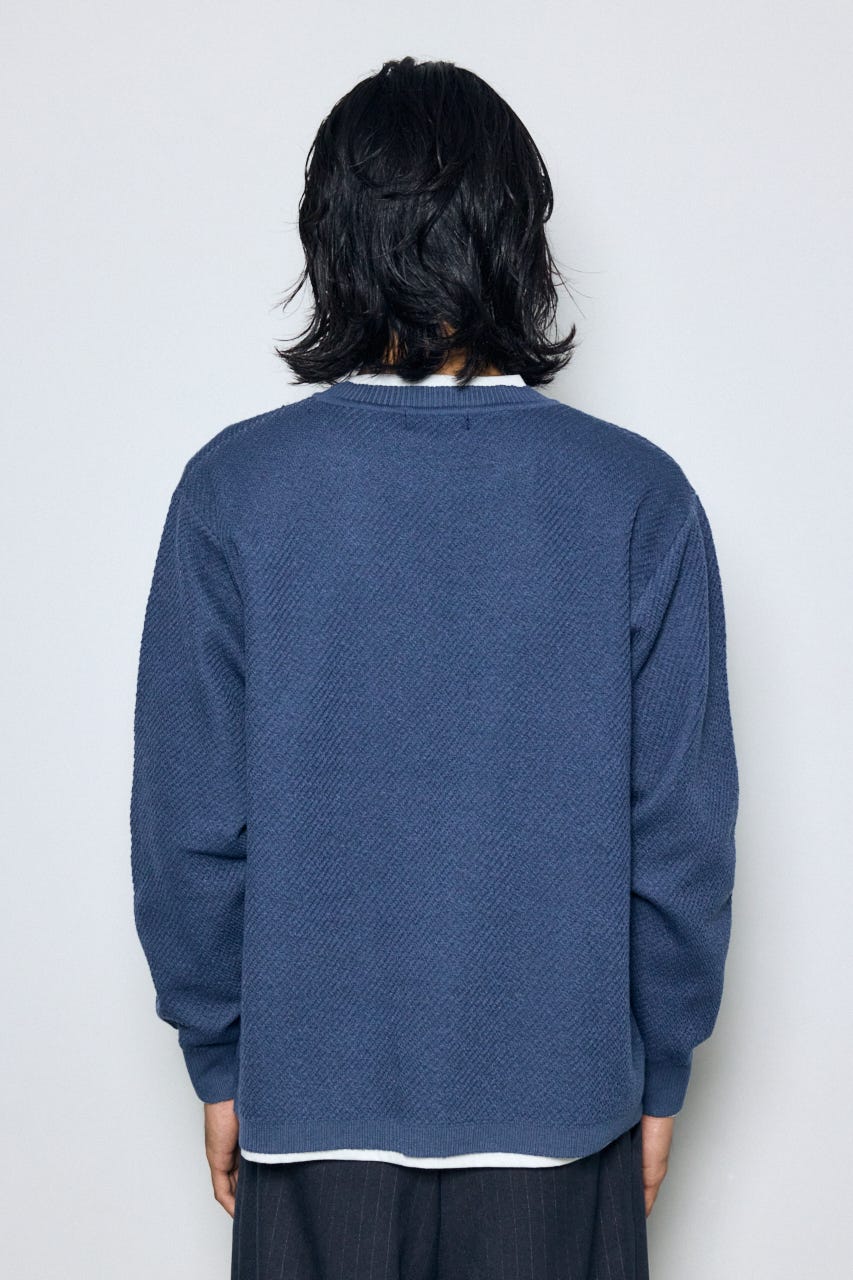 レイヤードニットトップスセット BLU M
