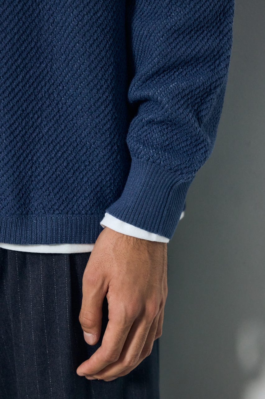 レイヤードニットトップスセット BLU M