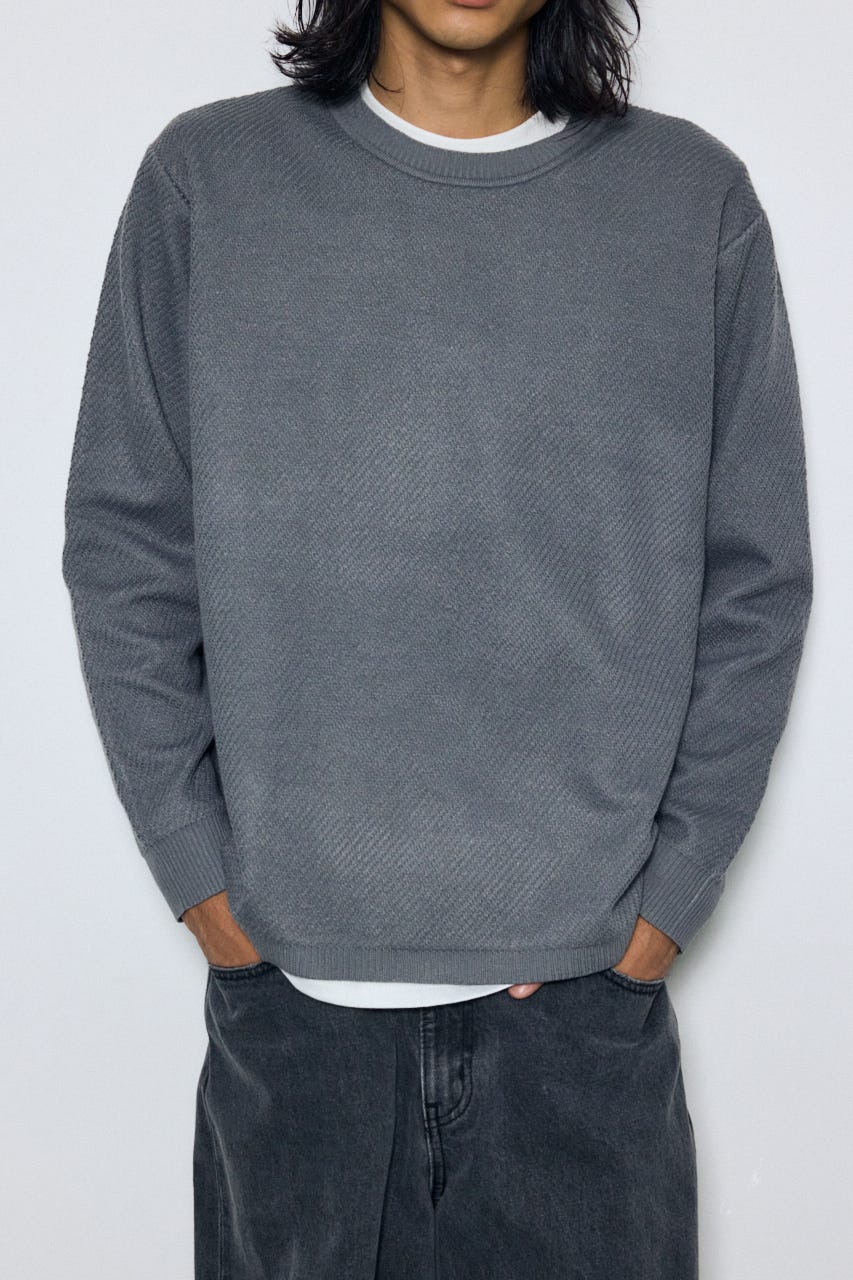 レイヤードニットトップスセット GRY M