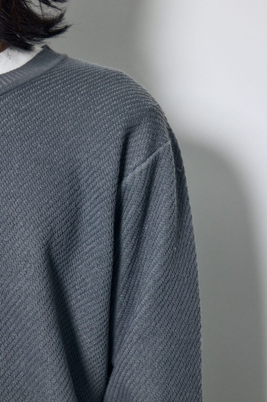 レイヤードニットトップスセット GRY M
