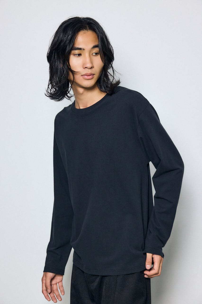 スムースタッチ長袖トップス BLK S
