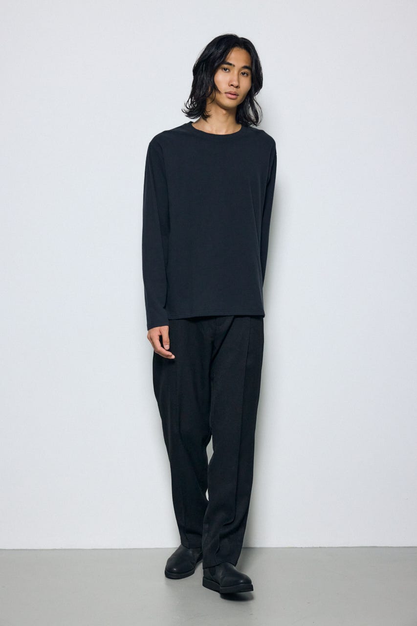 スムースタッチ長袖トップス BLK S