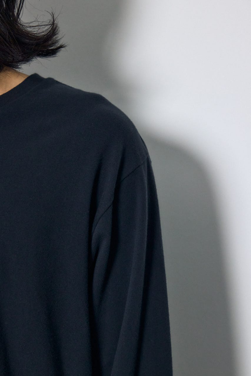 スムースタッチ長袖トップス BLK S