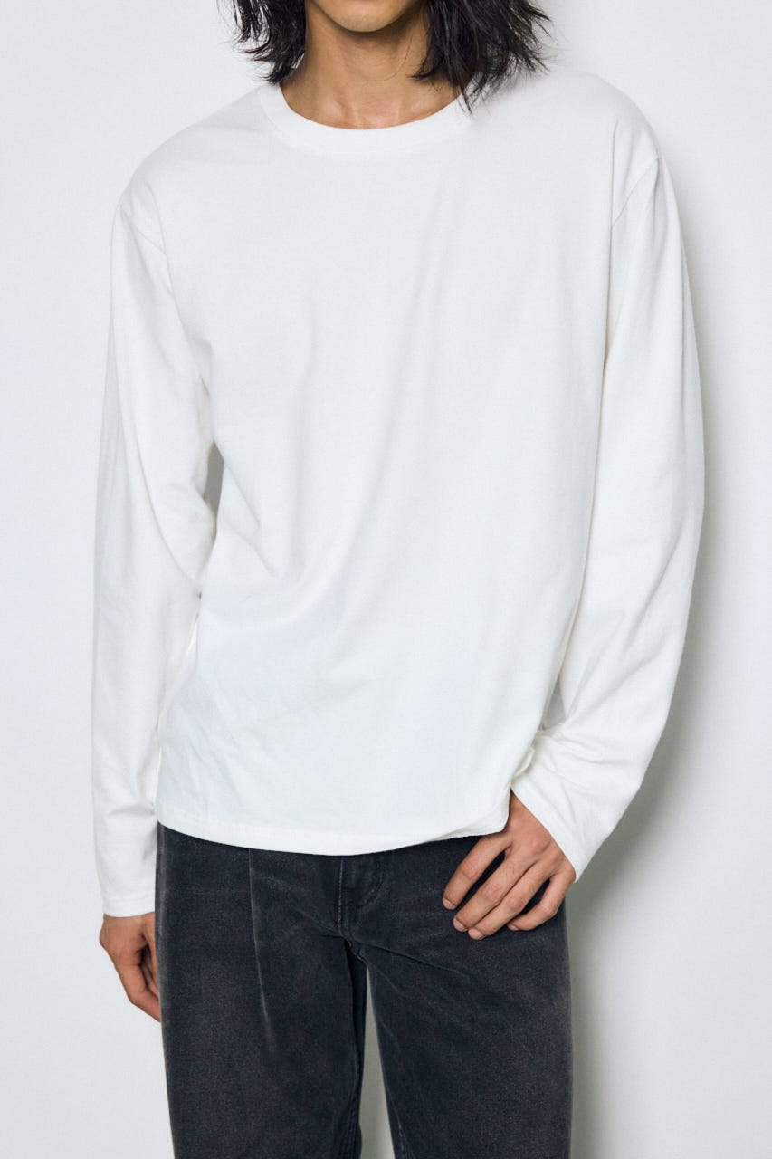 スムースタッチ長袖トップス WHT S