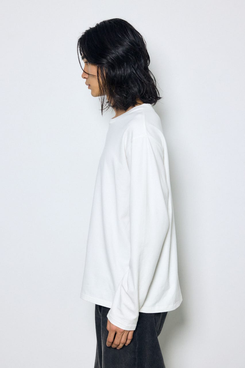 スムースタッチ長袖トップス WHT S