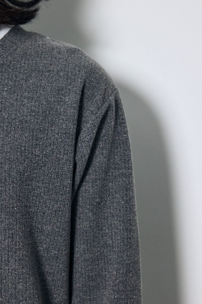 フェイクレイヤードヘンリーネックトップス T.GRY M