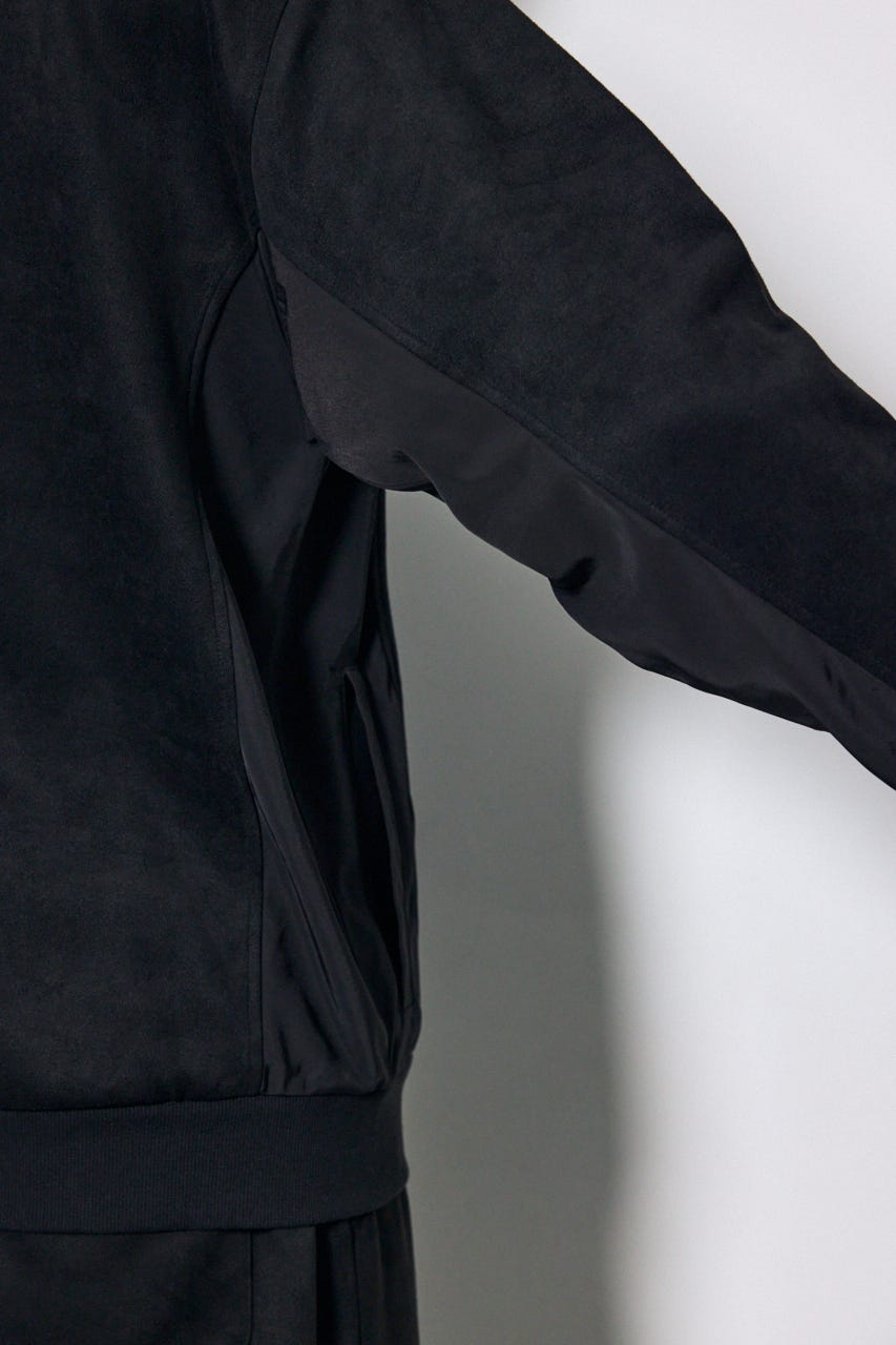 【シェルフェス限定セットプライス】フェイクスエード切り替えトップス BLK L