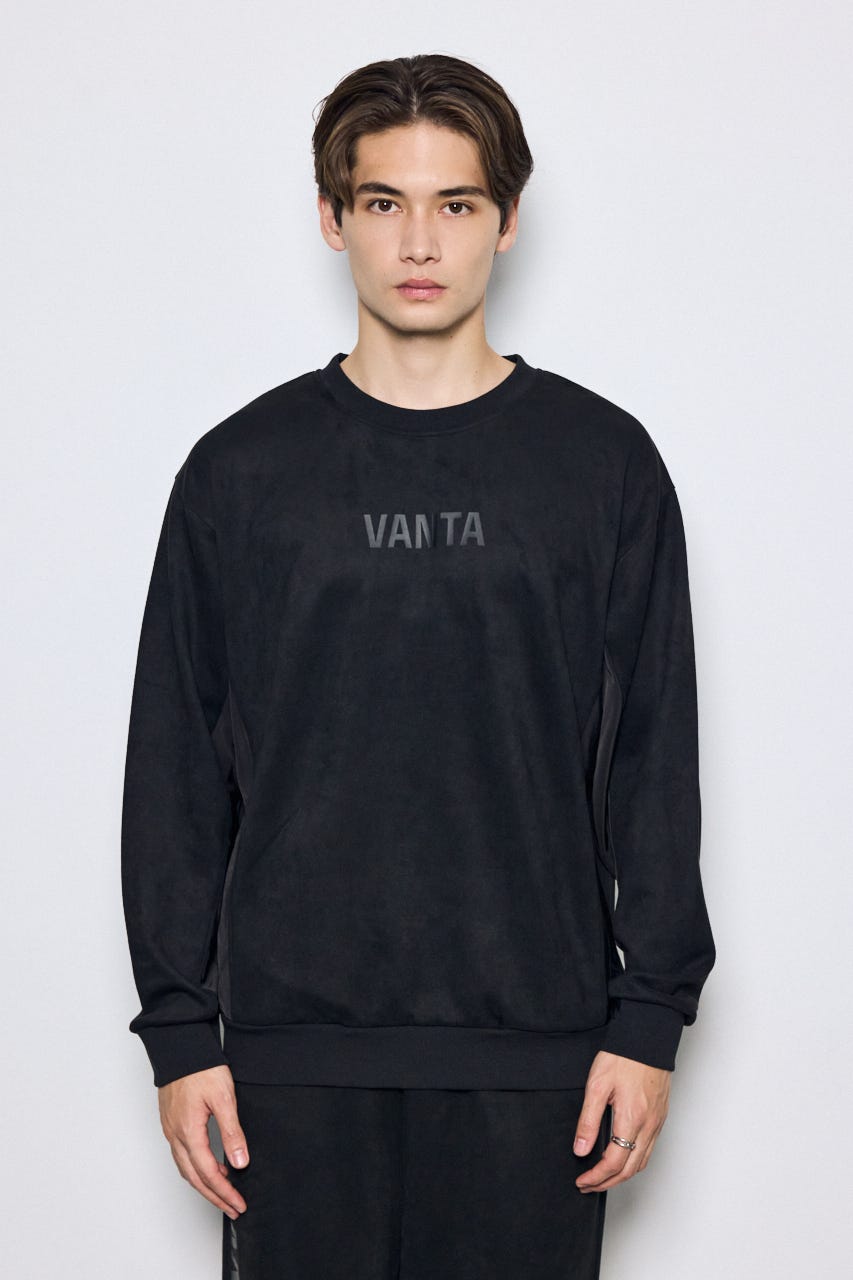 【シェルフェス限定セットプライス】フェイクスエード切り替えトップス BLK L