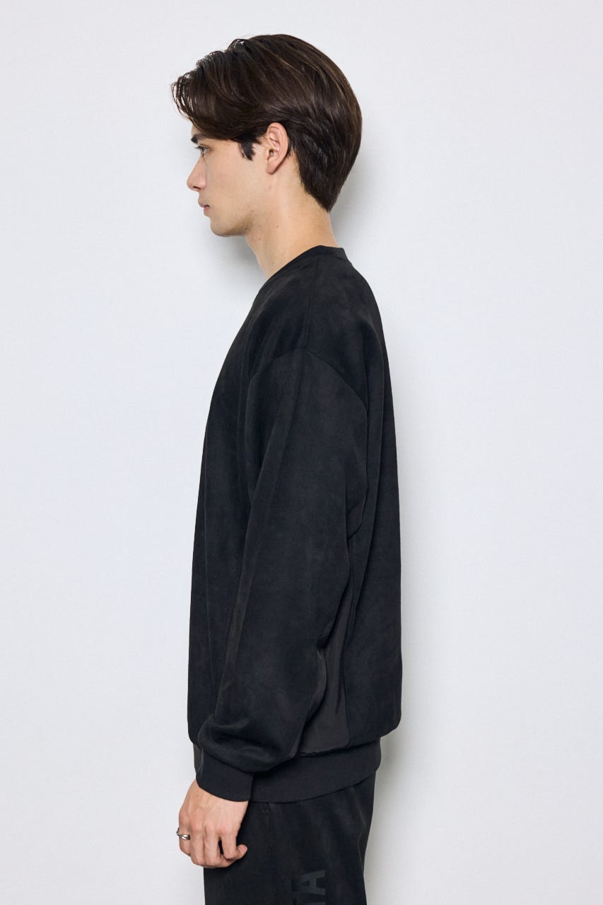 【シェルフェス限定セットプライス】フェイクスエード切り替えトップス BLK L