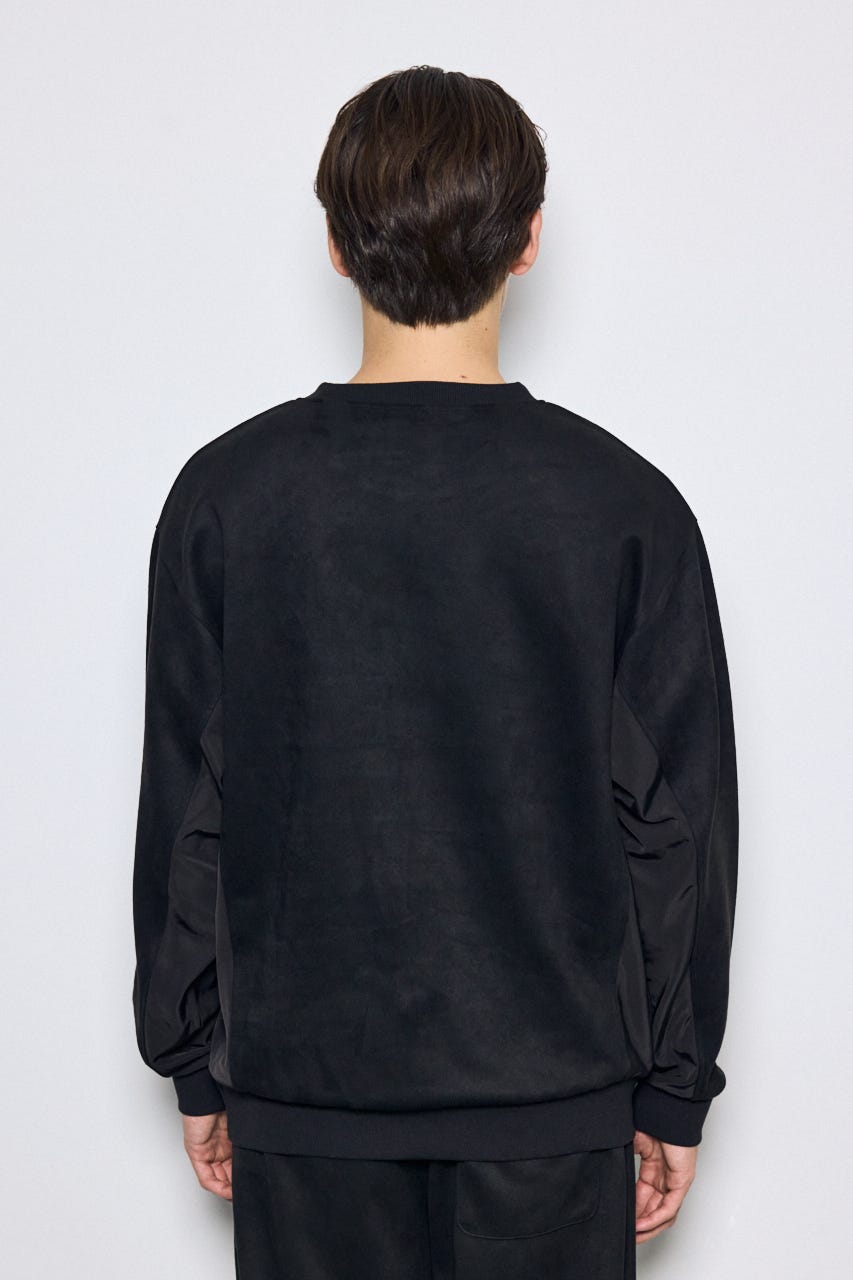 【シェルフェス限定セットプライス】フェイクスエード切り替えトップス BLK L