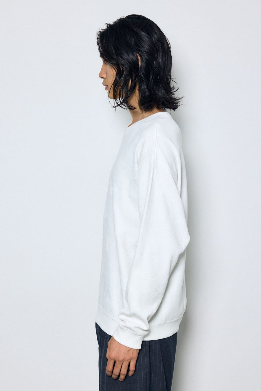 異素材切り替えトップス WHT M