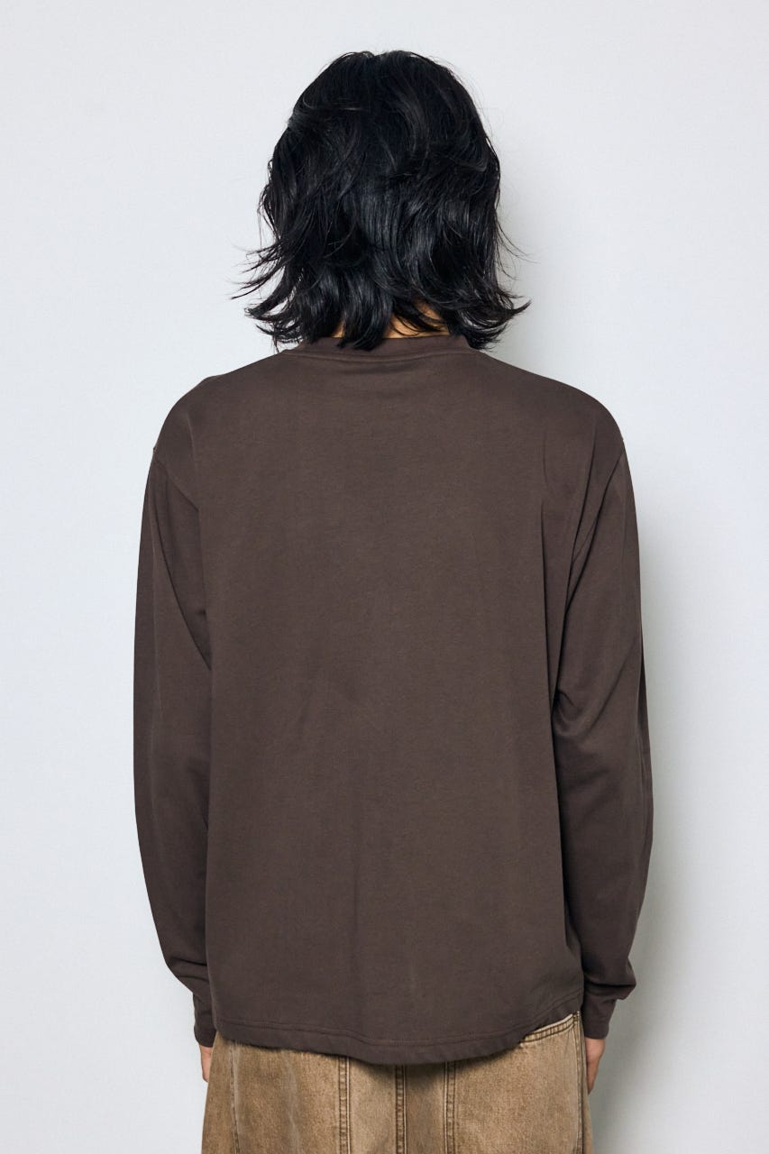 配色厚盛ラバープリントロンT BRN M