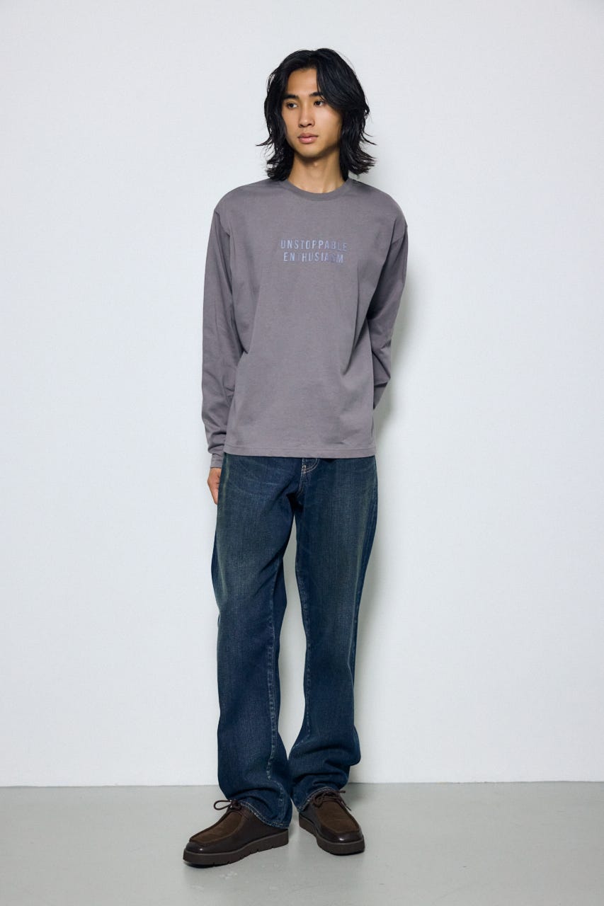 配色厚盛ラバープリントロンT GRY M
