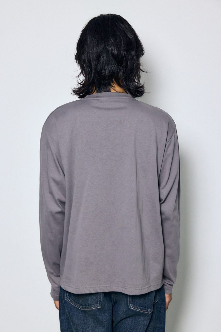 配色厚盛ラバープリントロンT GRY M