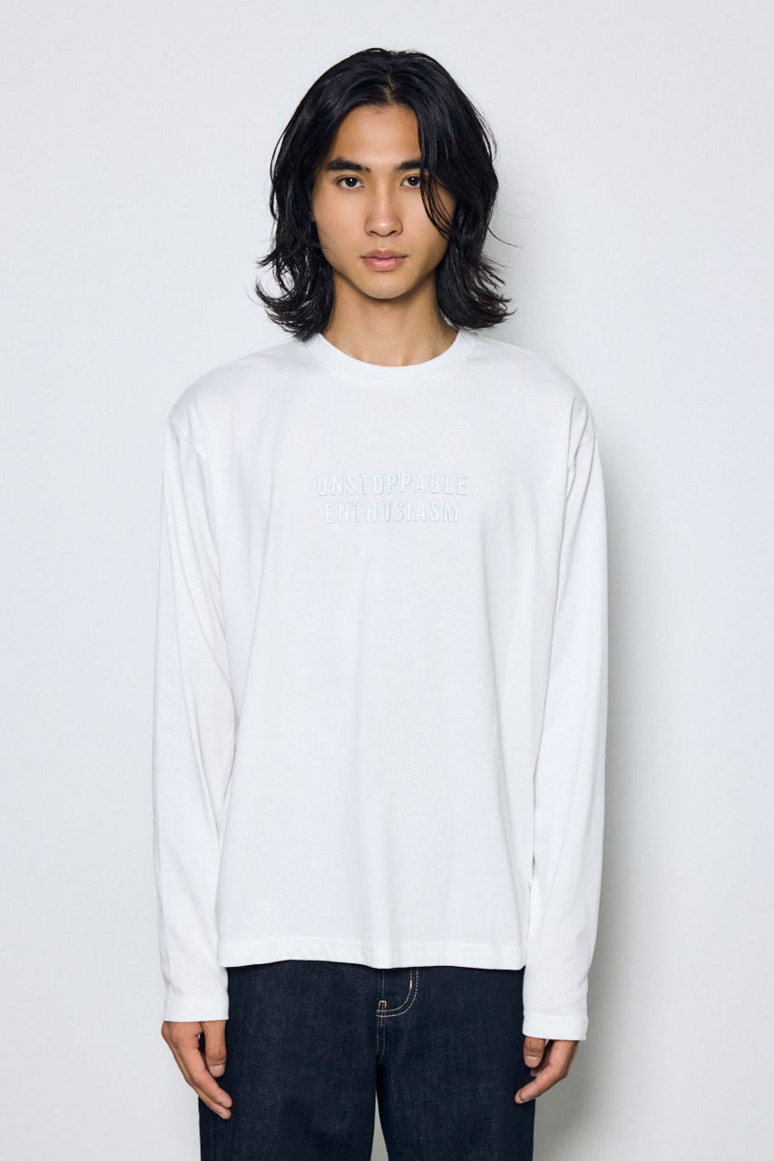 配色厚盛ラバープリントロンT WHT L