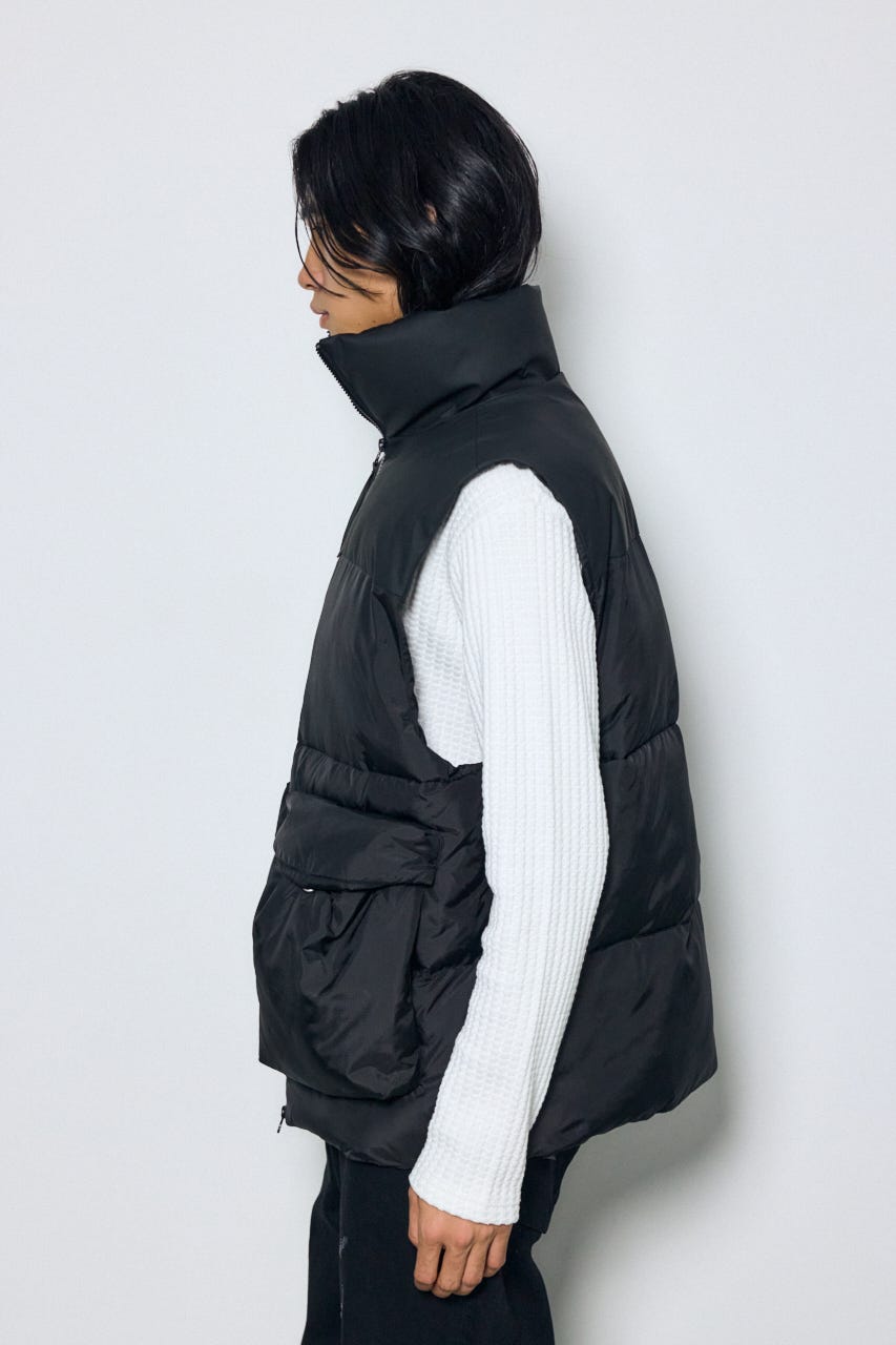 ファティーグ異素材中綿ベスト BLK FREE