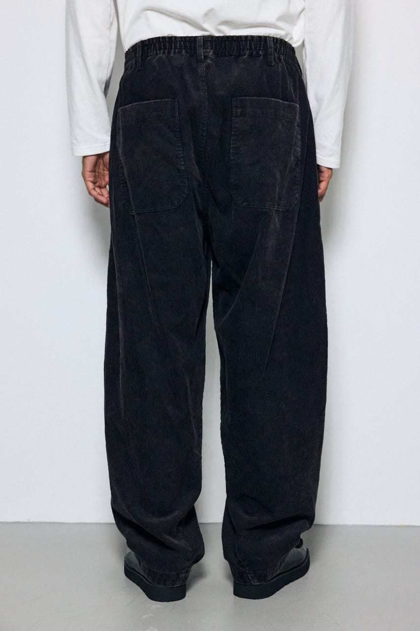 ヴィンテージコーデュロイワイドパンツ BLK M