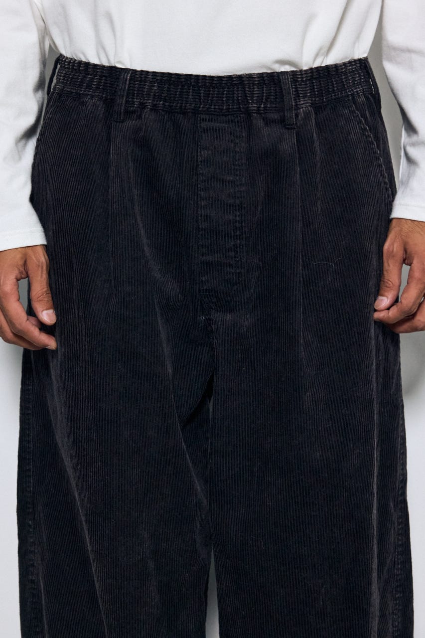 ヴィンテージコーデュロイワイドパンツ BLK M