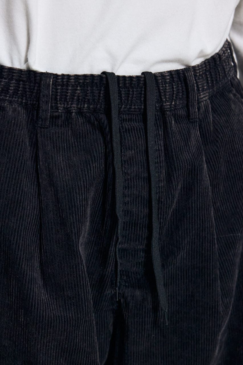 ヴィンテージコーデュロイワイドパンツ BLK M